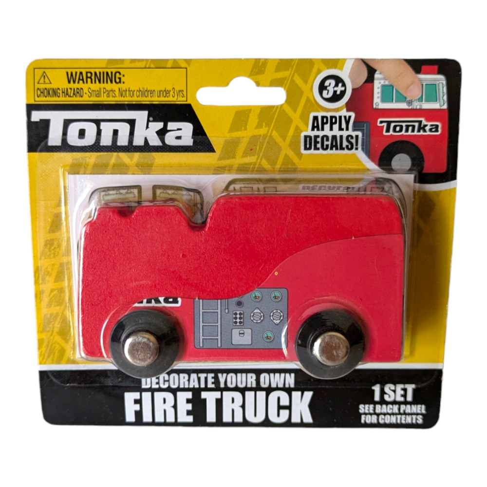 NEW! Wooden Tonka/Decorate Your Own Fire Truck Brand New Factory Sealed